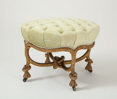 Napoleon III Giltwood Rope Stool