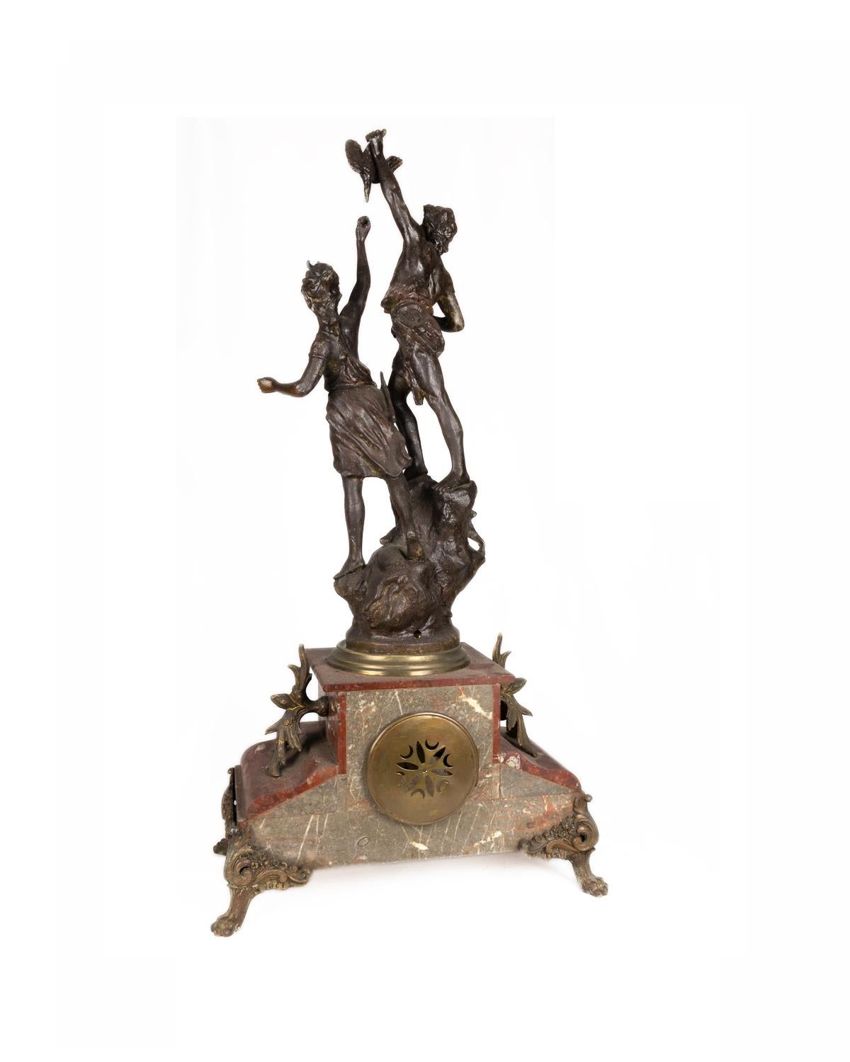 Napoleon III Goddess Diana Mantel Clock, 19th Century For Sale 8