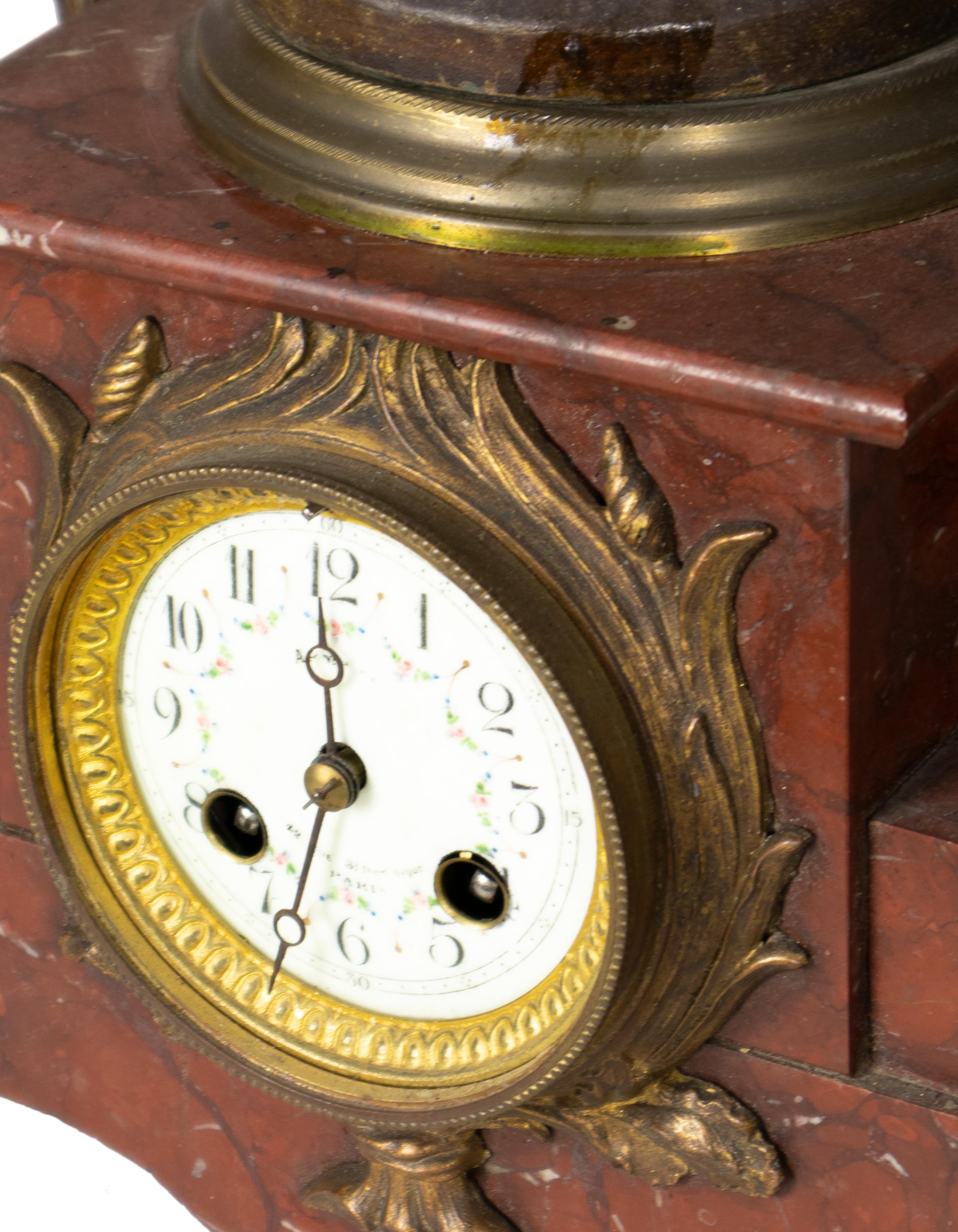 Horloge de cheminée Napoléon III Déesse Diane, 19e siècle en vente 2