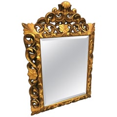 Antique Napoleon III Golden Mirror, France, 19th Century
