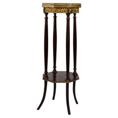 Napoleon III Guéridon Table with Marble Top and Wood Base, 19th Century