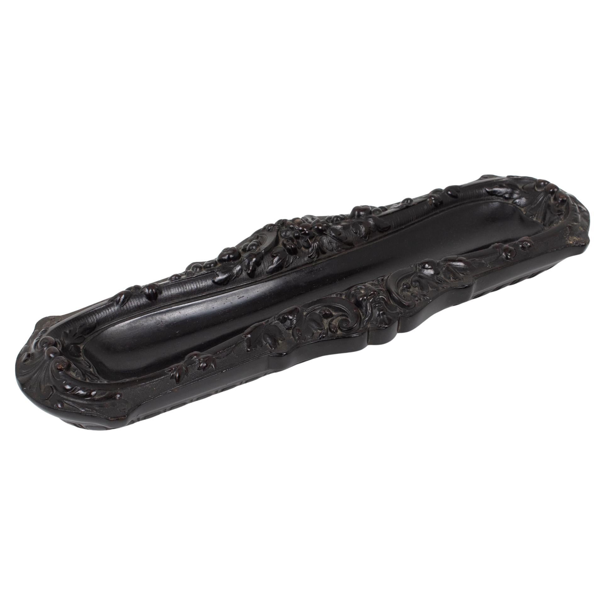 Napoleon III Gutta Percha Desk Accessory Pen Holder, circa 1880