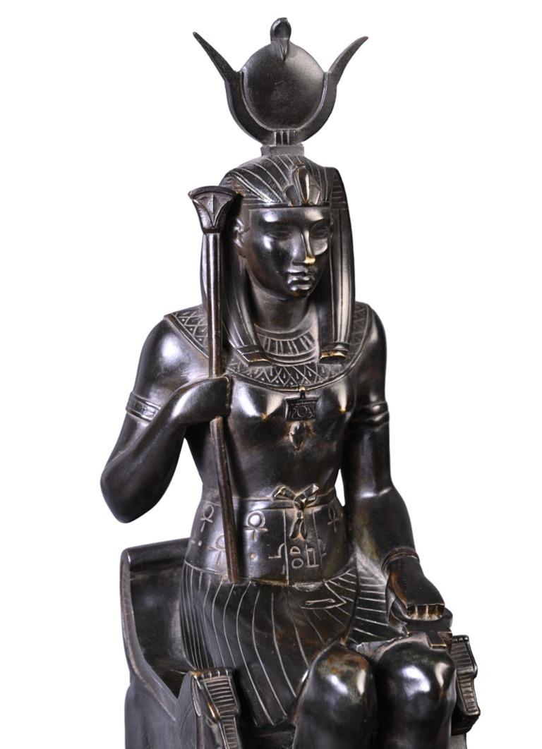 Egyptian Revival Napoleon III Inkwell with Egyptian Inspiration For Sale