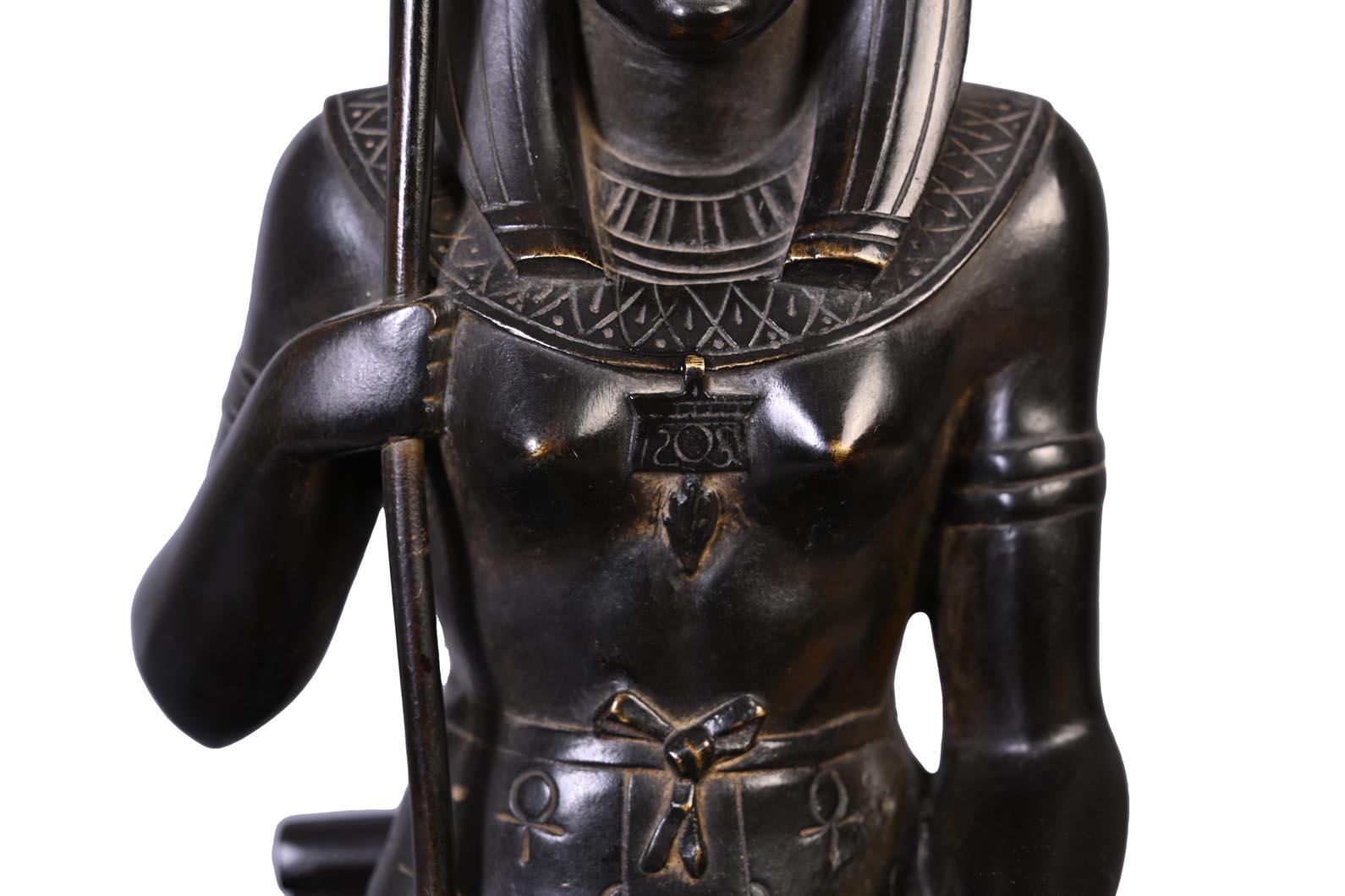 Carved Napoleon III Inkwell with Egyptian Inspiration For Sale