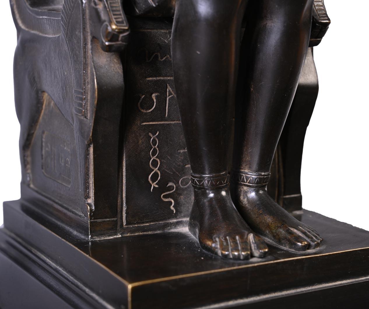 19th Century Napoleon III Inkwell with Egyptian Inspiration For Sale