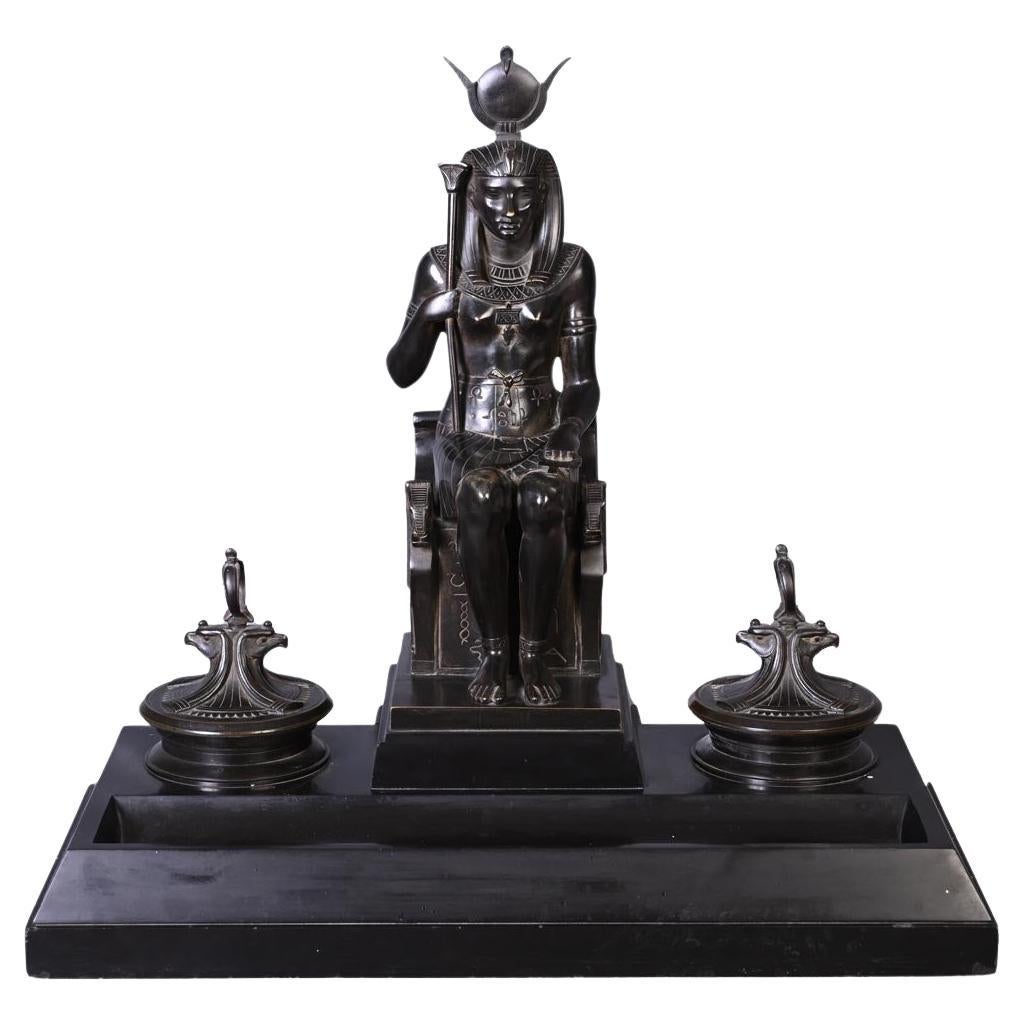 Napoleon III Inkwell with Egyptian Inspiration For Sale
