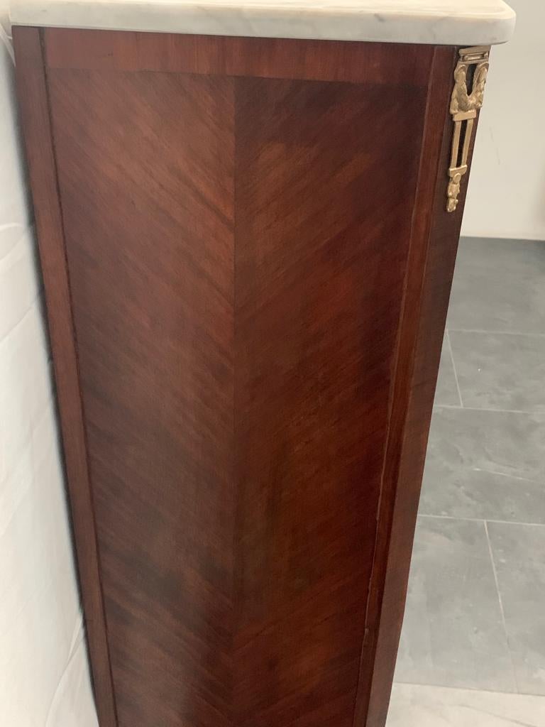 French Napoleon III Inlaid Rosewood Cupboard For Sale