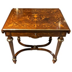 Antique Napoleon III Inlaid Sofa Table