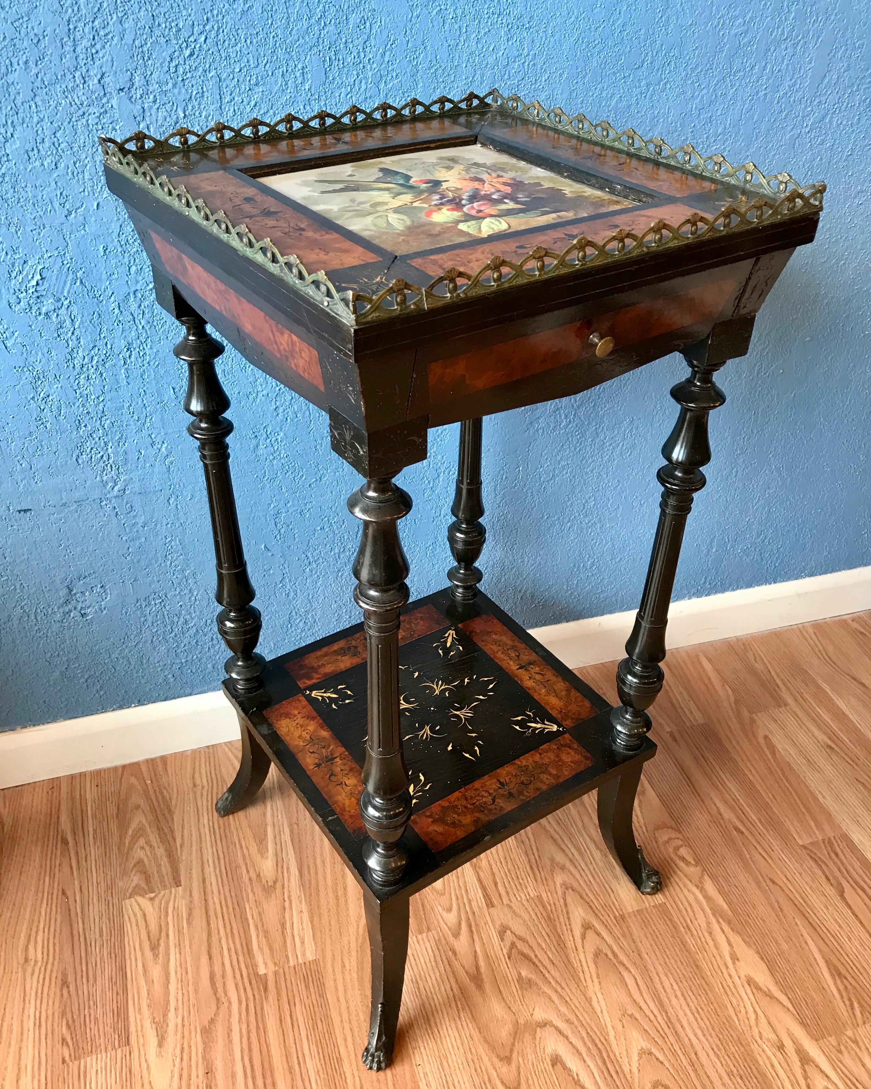 French Napoleon III Inlaid Table