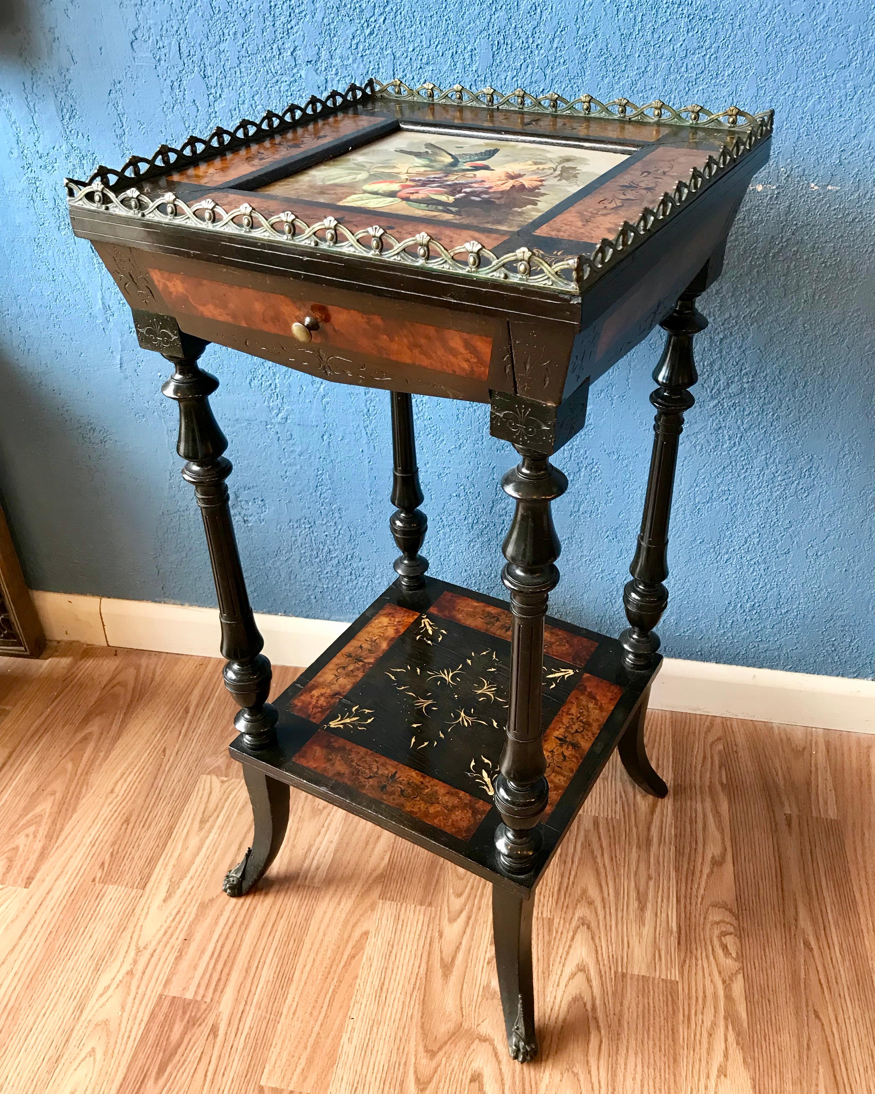 19th Century Napoleon III Inlaid Table
