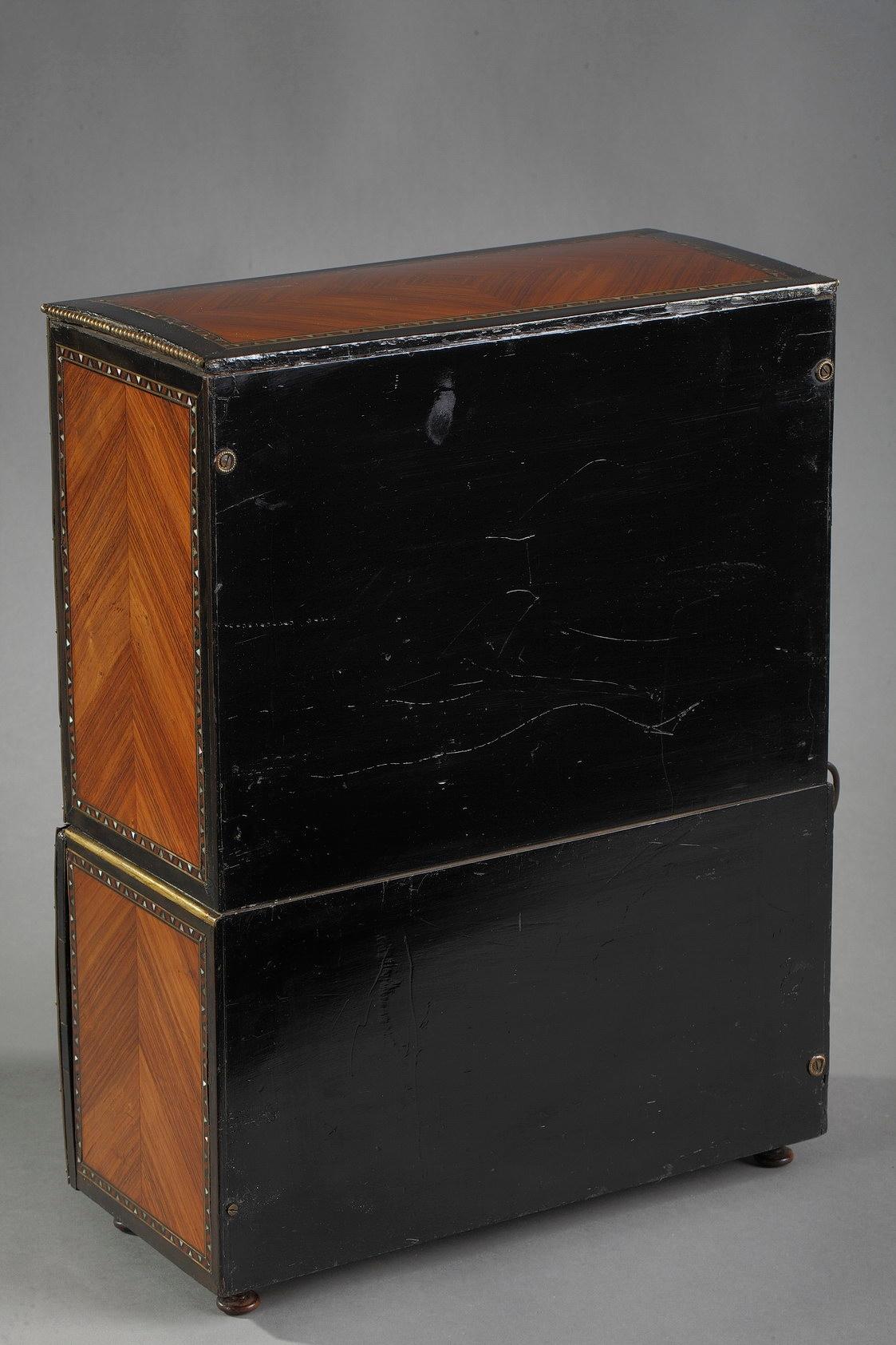 Napoleon III Inlaid Wood Marquetry Billet-Doux Cylinder Music Box 6