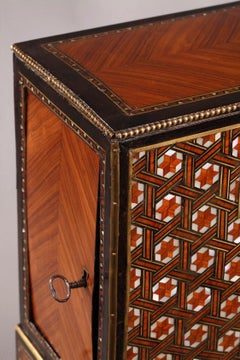 Napoleon III Inlaid Wood Marquetry Billet-Doux Cylinder Music Box