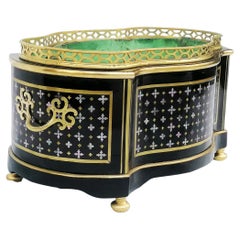 Napoleon III Jardiniere Planter Cachepot in Boulle Marquetry, France 19th Cent