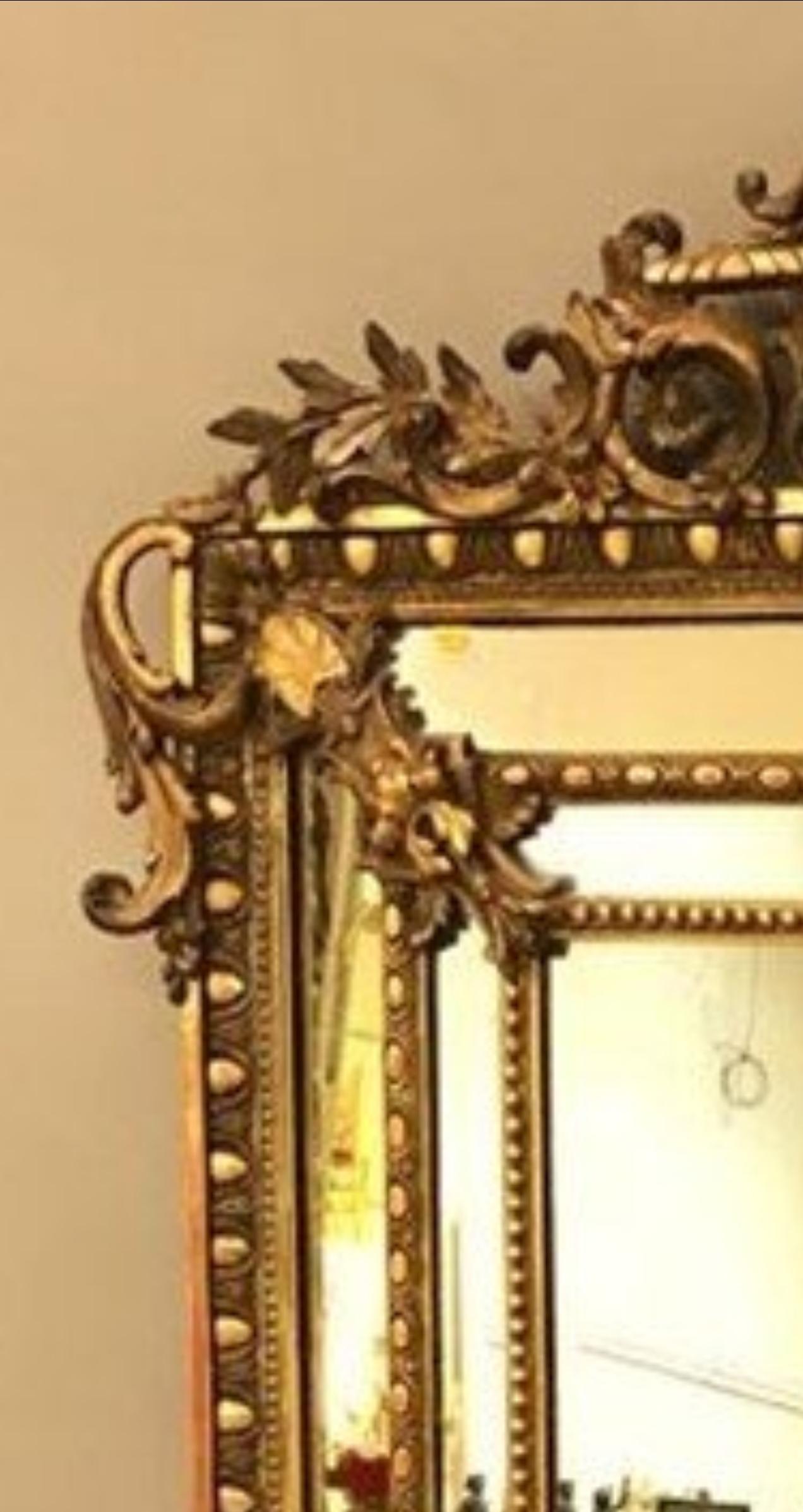 Napoleon III Large Gilt Mirror, France 19th Century In Good Condition In Paris, FR