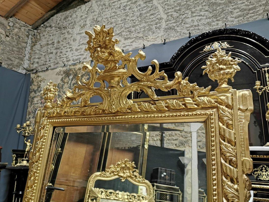 Napoleon III Large Gilt Wall Mirror, France, 19th Century 1