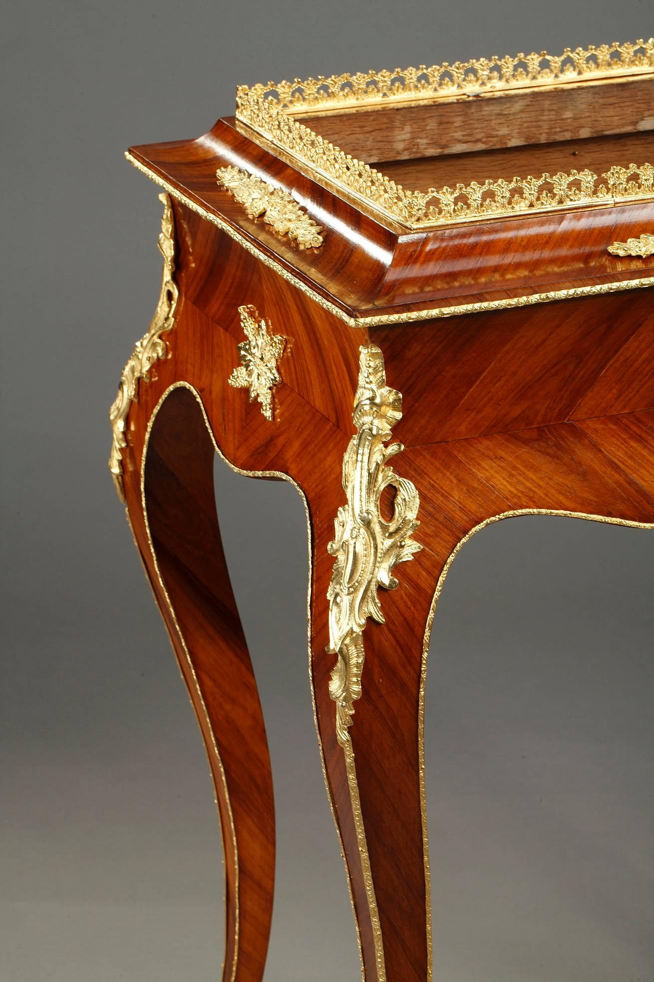 Gilt Napoleon III Wood Jardiniere in Sevres Taste