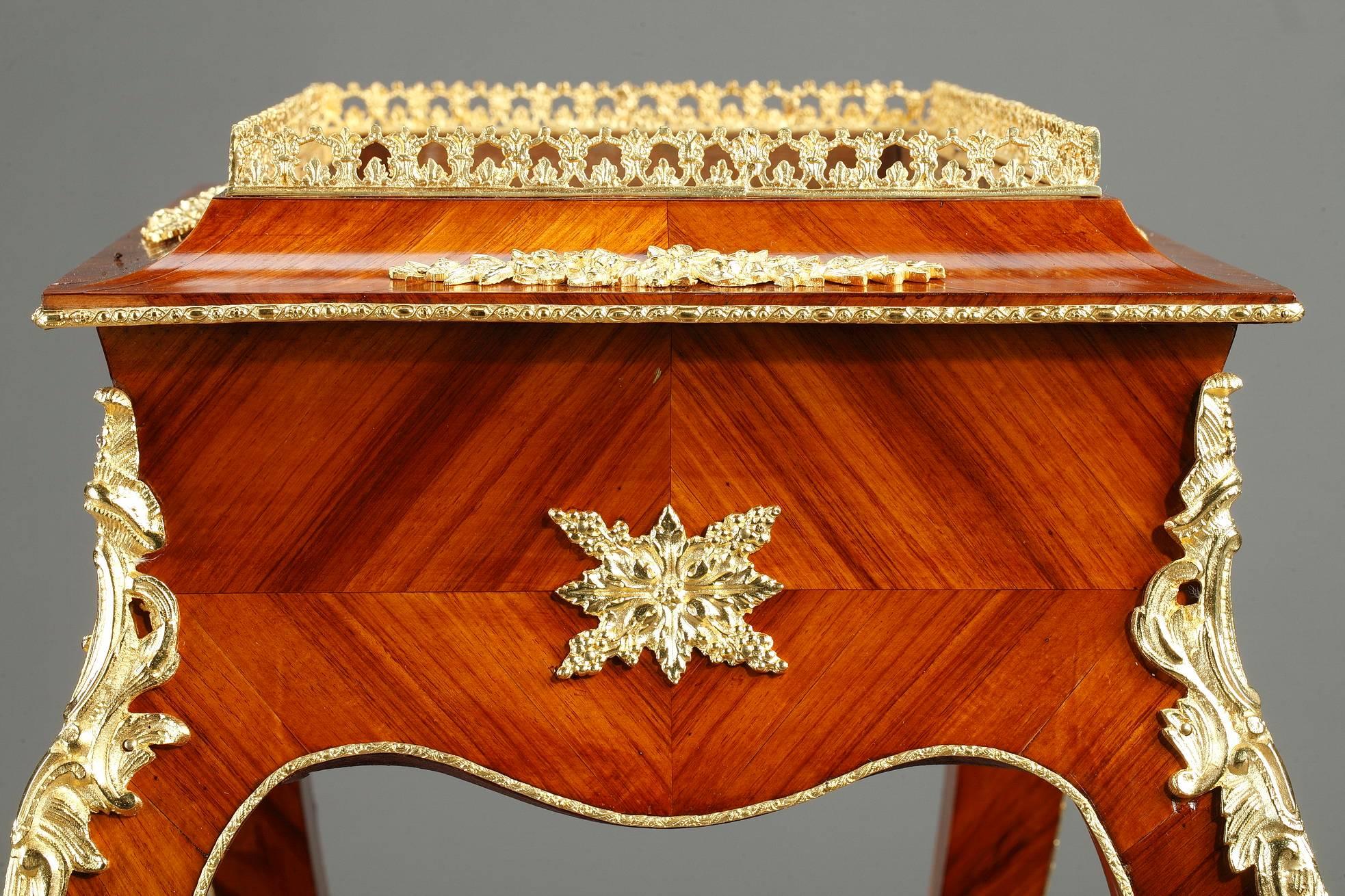 Napoleon III Wood Jardiniere in Sevres Taste 1