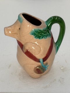 Napoleon III Late 19th Century Majolica Pig