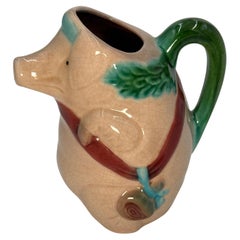 Napoleon III Late 19th Century Majolica Pig