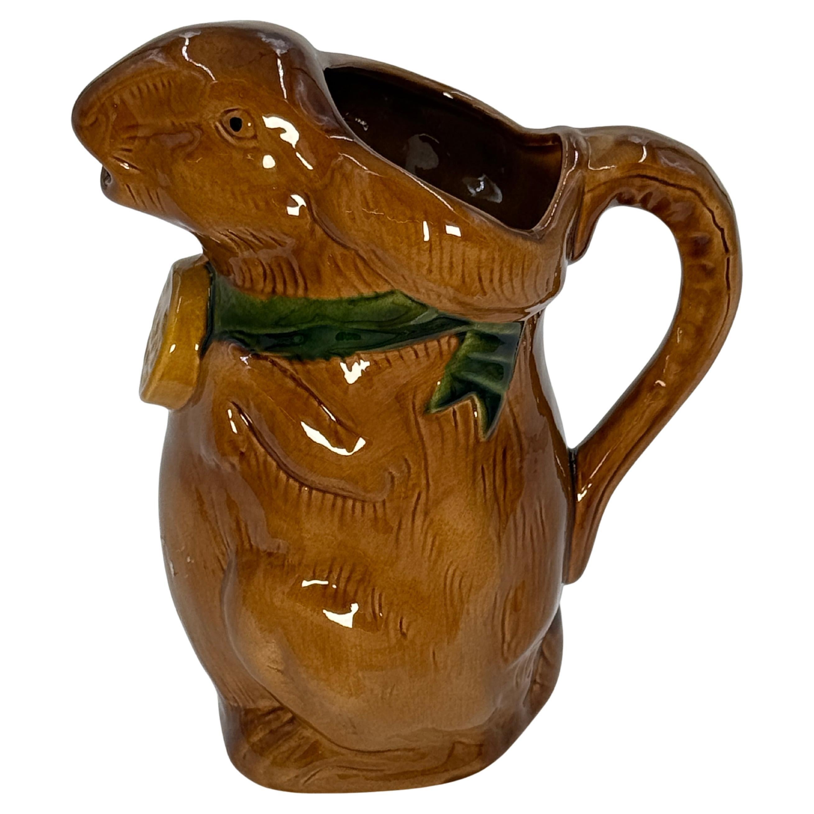 Napoleon III Late 19th Century Majolica Rabbit