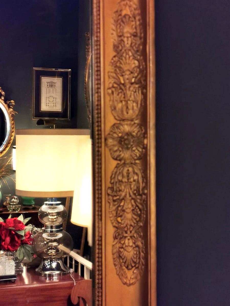 Napoleon III French Mirror in Gold Leaf Wood 3