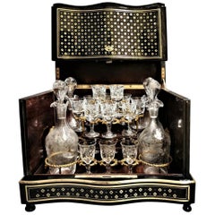 Napoleon III Liquor Cellar and Baccarat Crystal, France, 19th Century