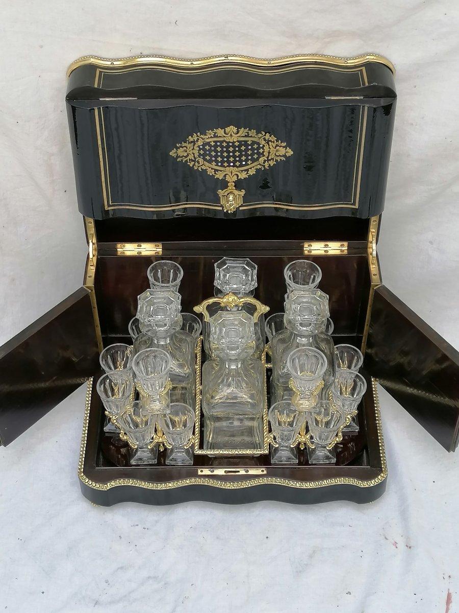 Napoleon III Liquor Cellar Baccarat Crystal, France, 1865 1