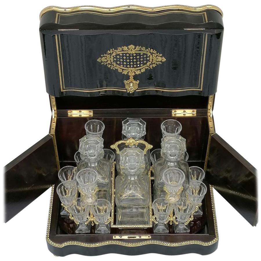 Napoleon III Liquor Cellar Baccarat Crystal, France, 1865