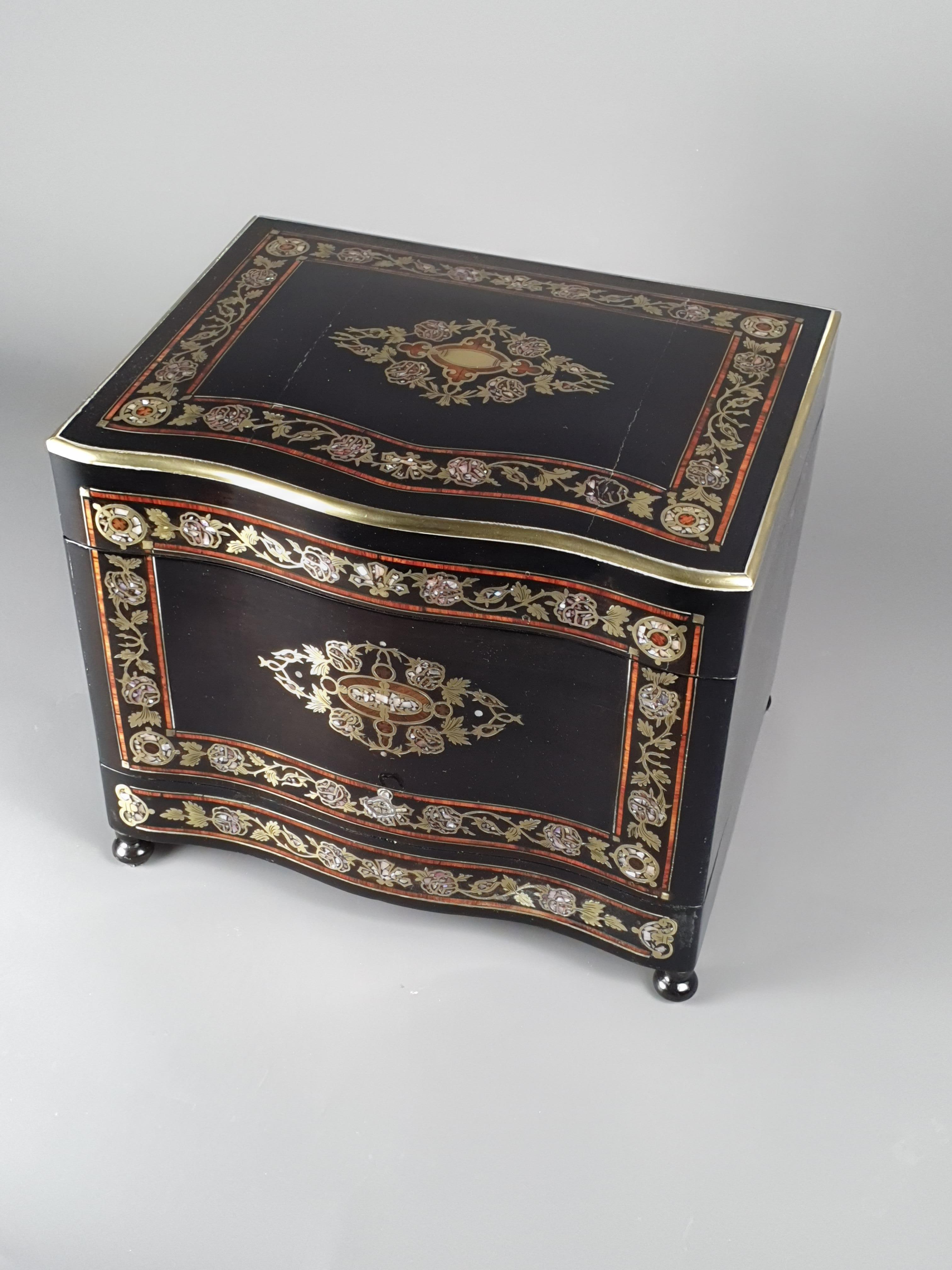 Ebony Napoleon III Liquor Cellar For Sale