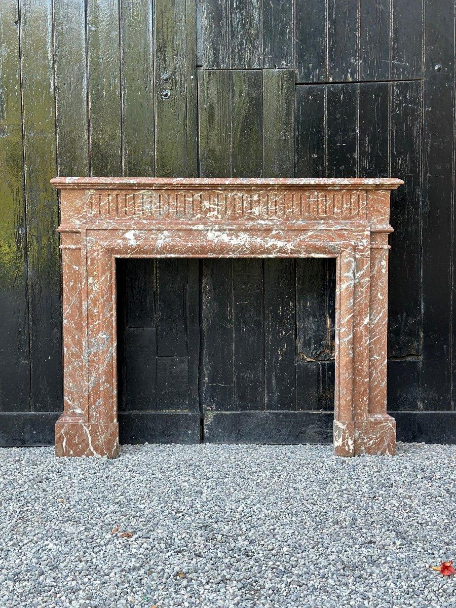 Napoleon III Louis XIV Style Fireplace In Red Rance Marble Circa 1880 For Sale 5