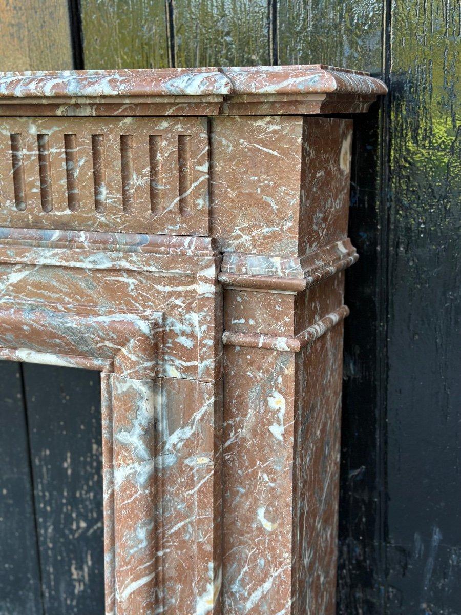 Napoleon III Louis XIV Style Fireplace In Red Rance Marble Circa 1880 For Sale 6