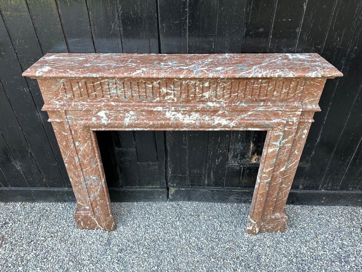 Napoleon III Louis XIV Style Fireplace In Red Rance Marble Circa 1880 For Sale 1