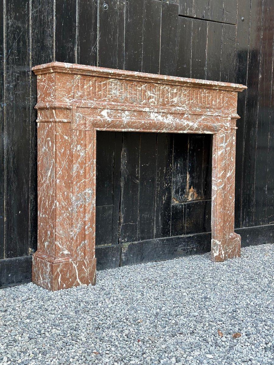 Napoleon III Louis XIV Style Fireplace In Red Rance Marble Circa 1880 For Sale 2