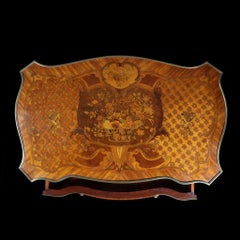 Assiette de bureau en marqueterie de style Louis XV Napoléon III