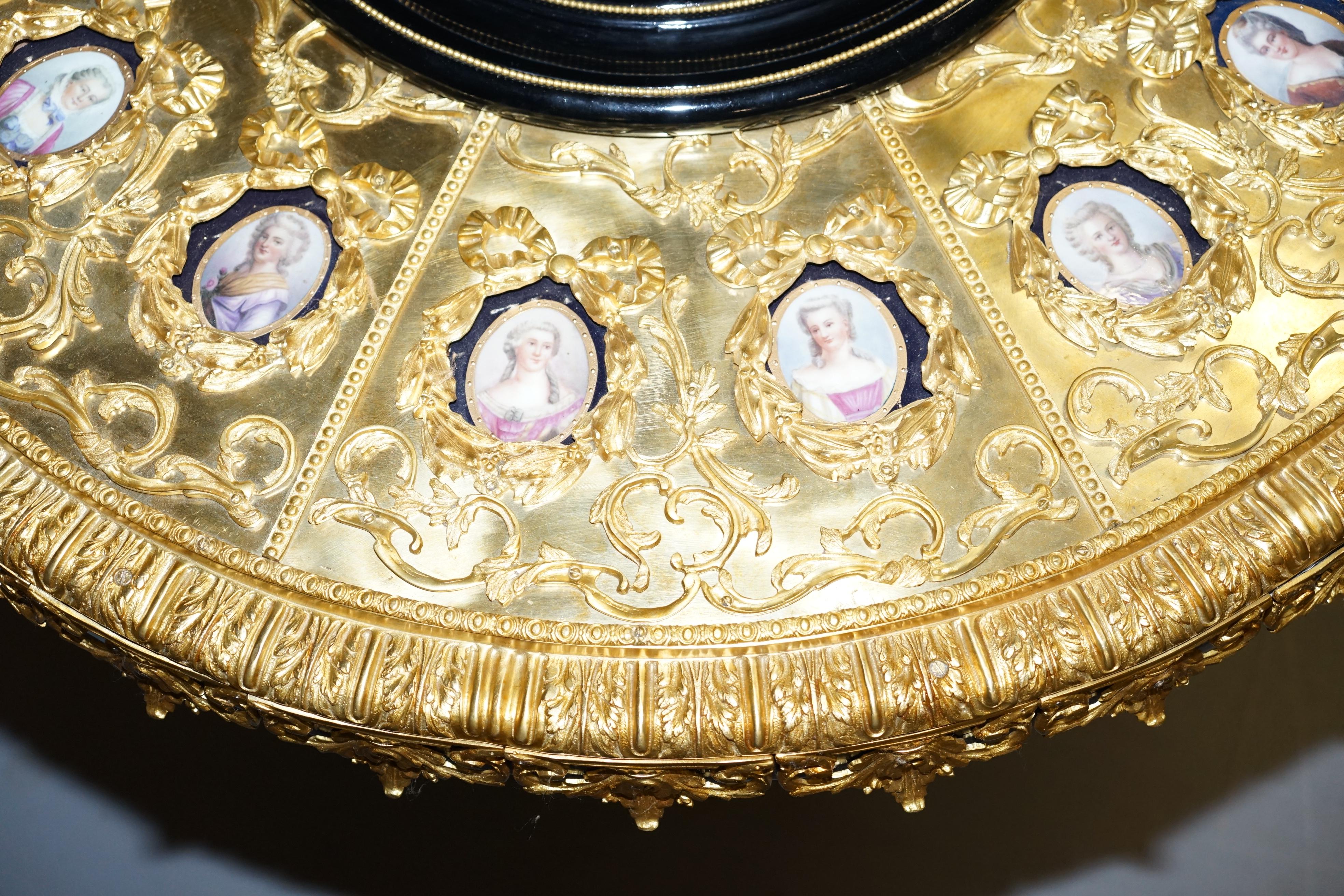 Napoleon III Louis XVI Style Gilt Bronze & Porcelain Plaque Sevres Centre Table 7