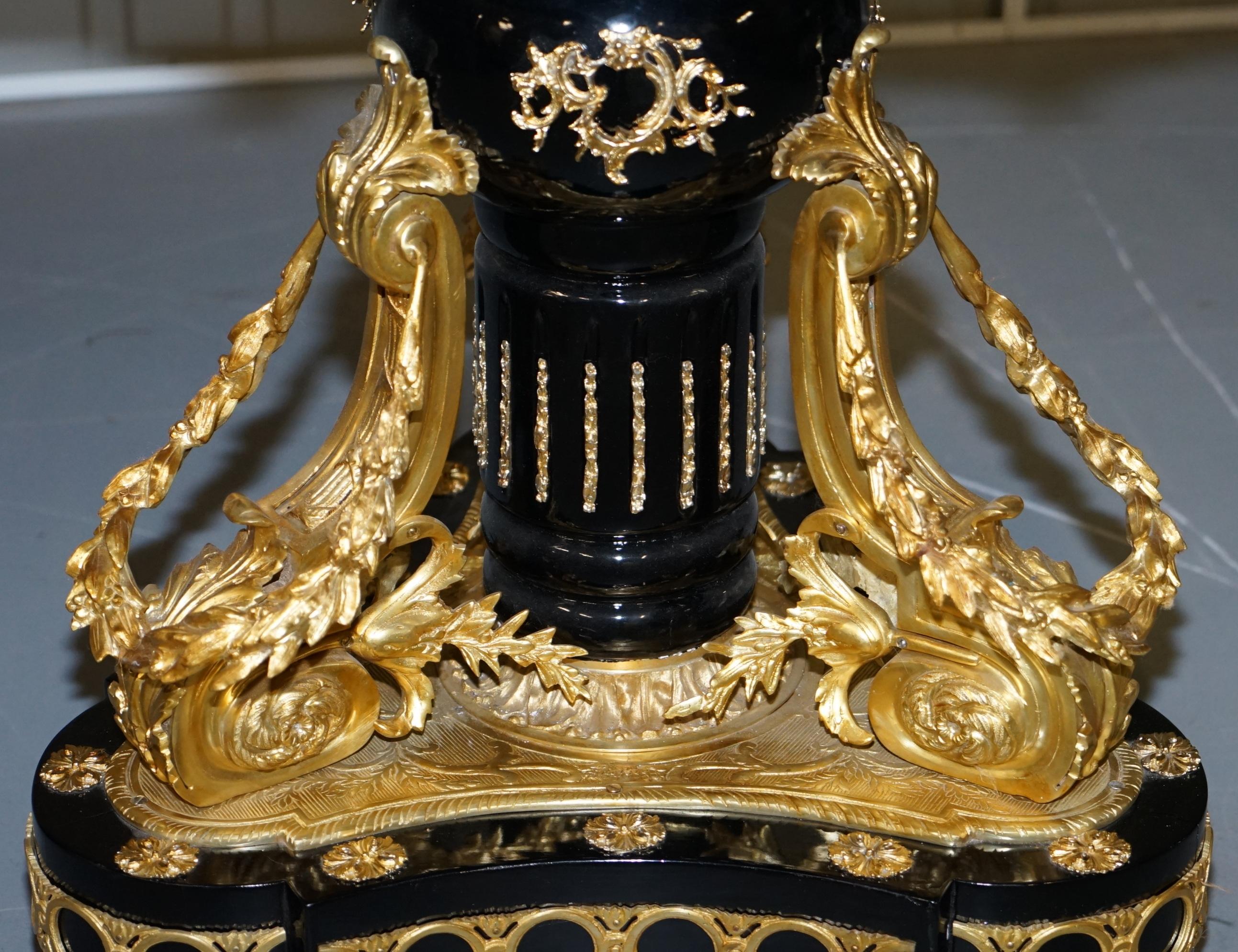 Napoleon III Louis XVI Style Gilt Bronze & Porcelain Plaque Sevres Centre Table 11