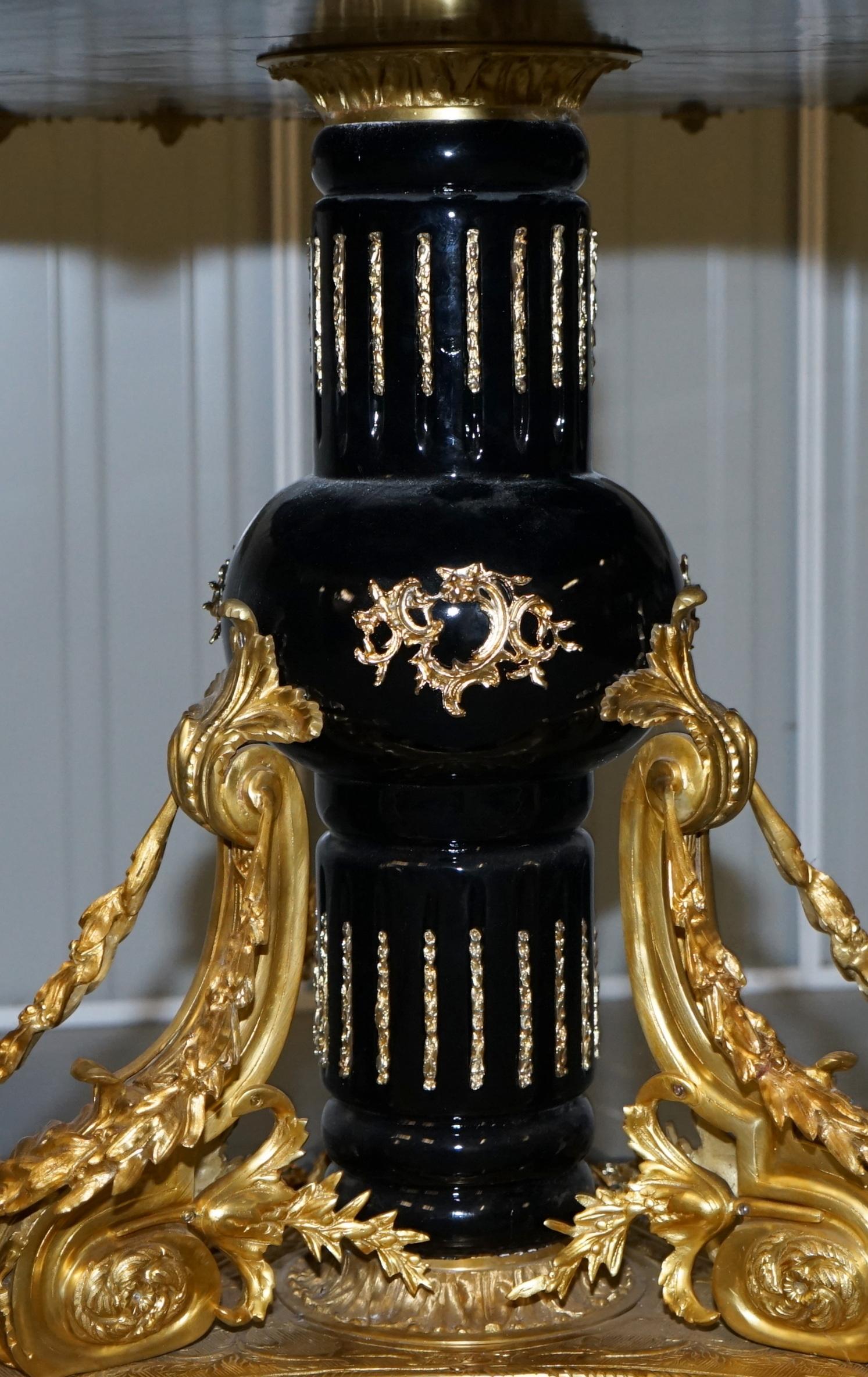 Napoleon III Louis XVI Style Gilt Bronze & Porcelain Plaque Sevres Centre Table 12
