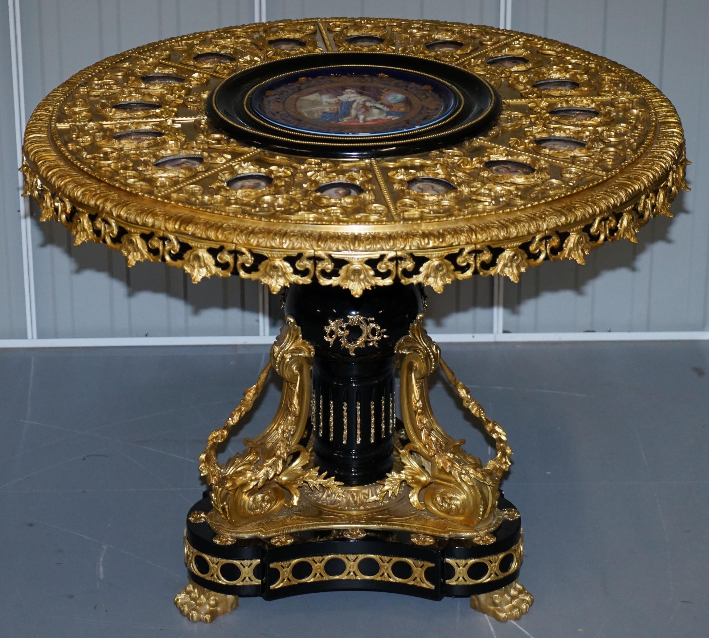 Wimbledon-Furniture

Wimbledon-Furniture is delighted to offer for sale this very rare Napoleon III – Louis XVI style gilt bronzed, ebonised and porcelain plaque mounted cobalt blue ground serves centre occasional table with central plate