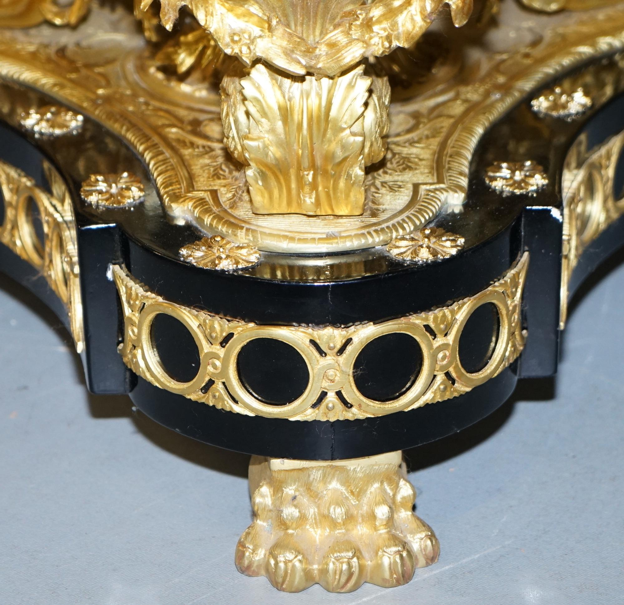 Napoleon III Louis XVI Style Gilt Bronze & Porcelain Plaque Sevres Centre Table 16