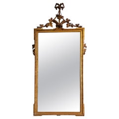 Specchio in legno dorato in stile Napoleone III Luigi XVI