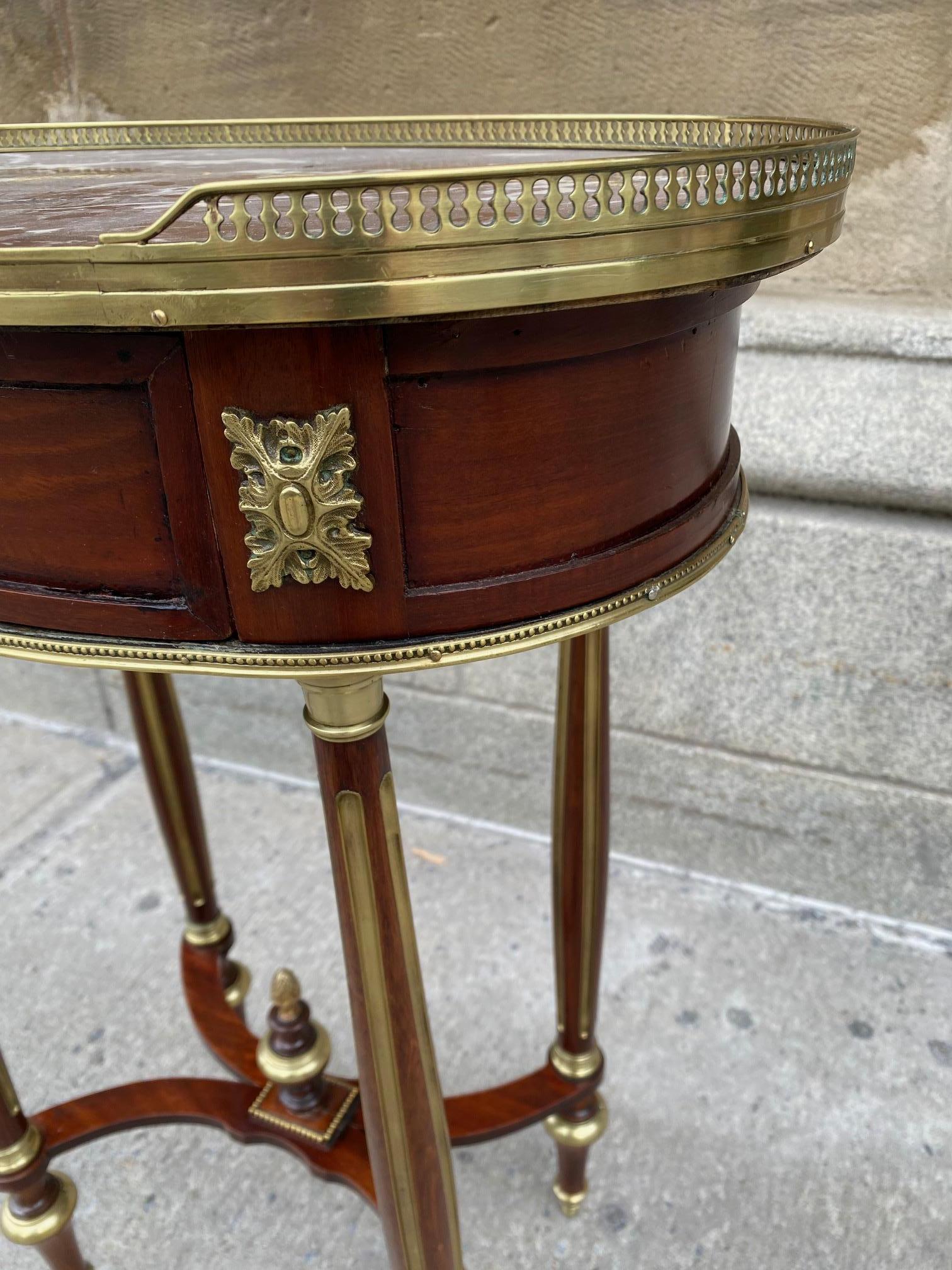 Napoleon III Louis XVI Style Mahogany Side Table For Sale 2