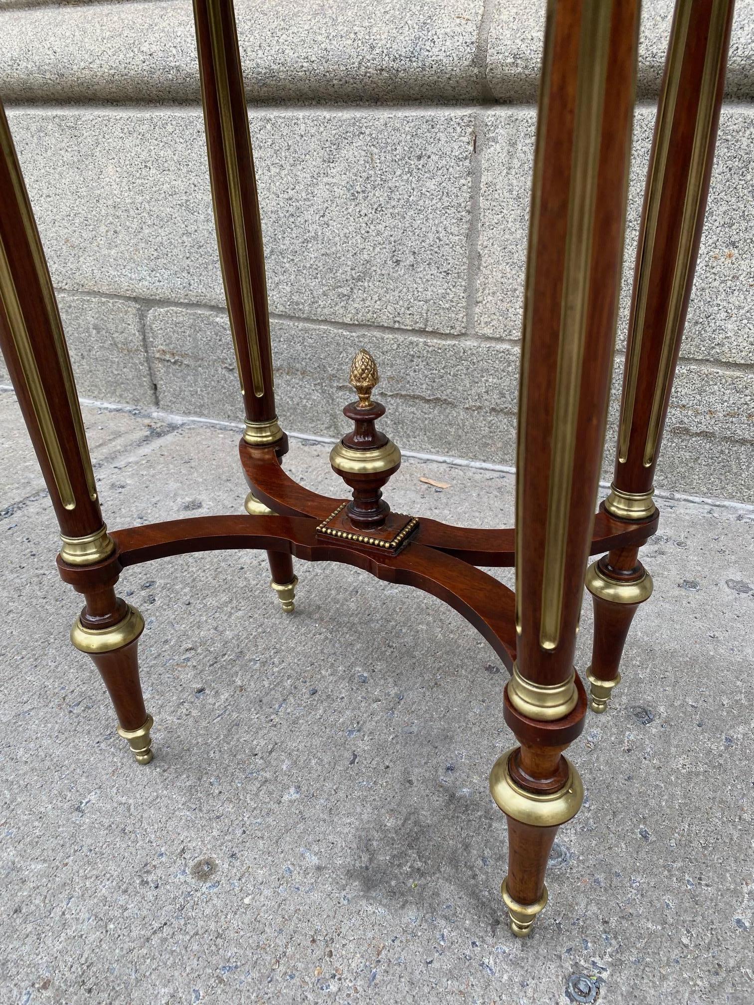 Napoleon III Louis XVI Style Mahogany Side Table For Sale 3