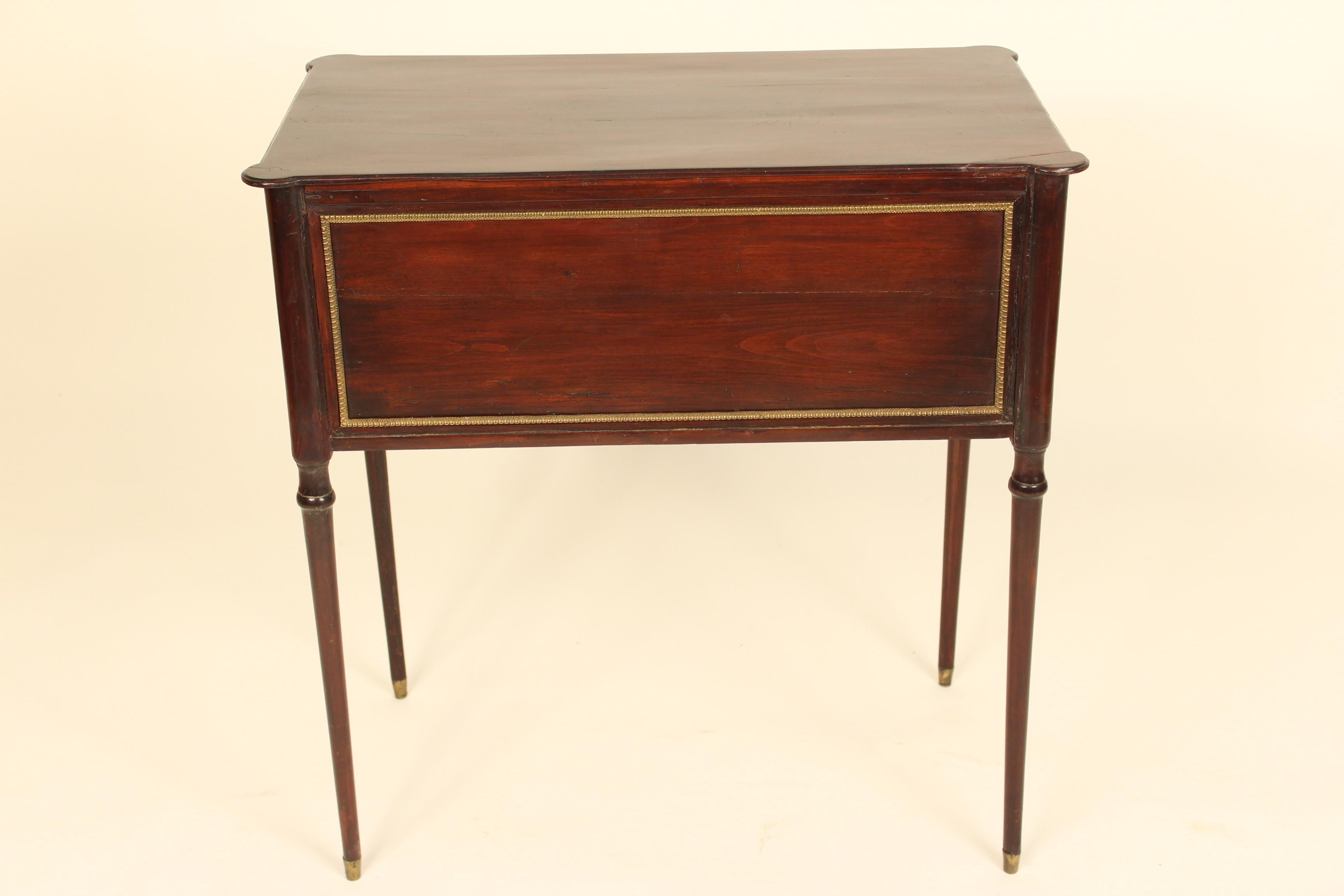 19th Century Napoleon III Mahogany and Gilt Bronze Occasional Table For Sale