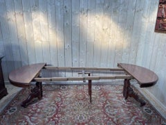 Napoleon III Mahogany Oval Dining Table, 19th Century
