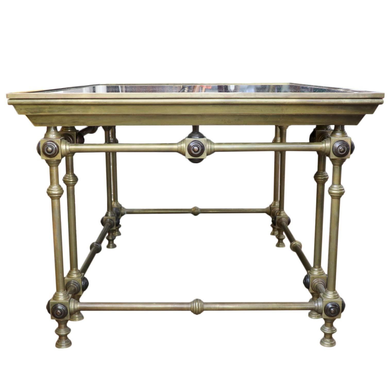 Brass Napoleon III Map Table For Sale