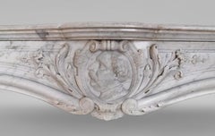 Napoleon III Marble Fireplace with Caryatids, Unique Creation, 1880