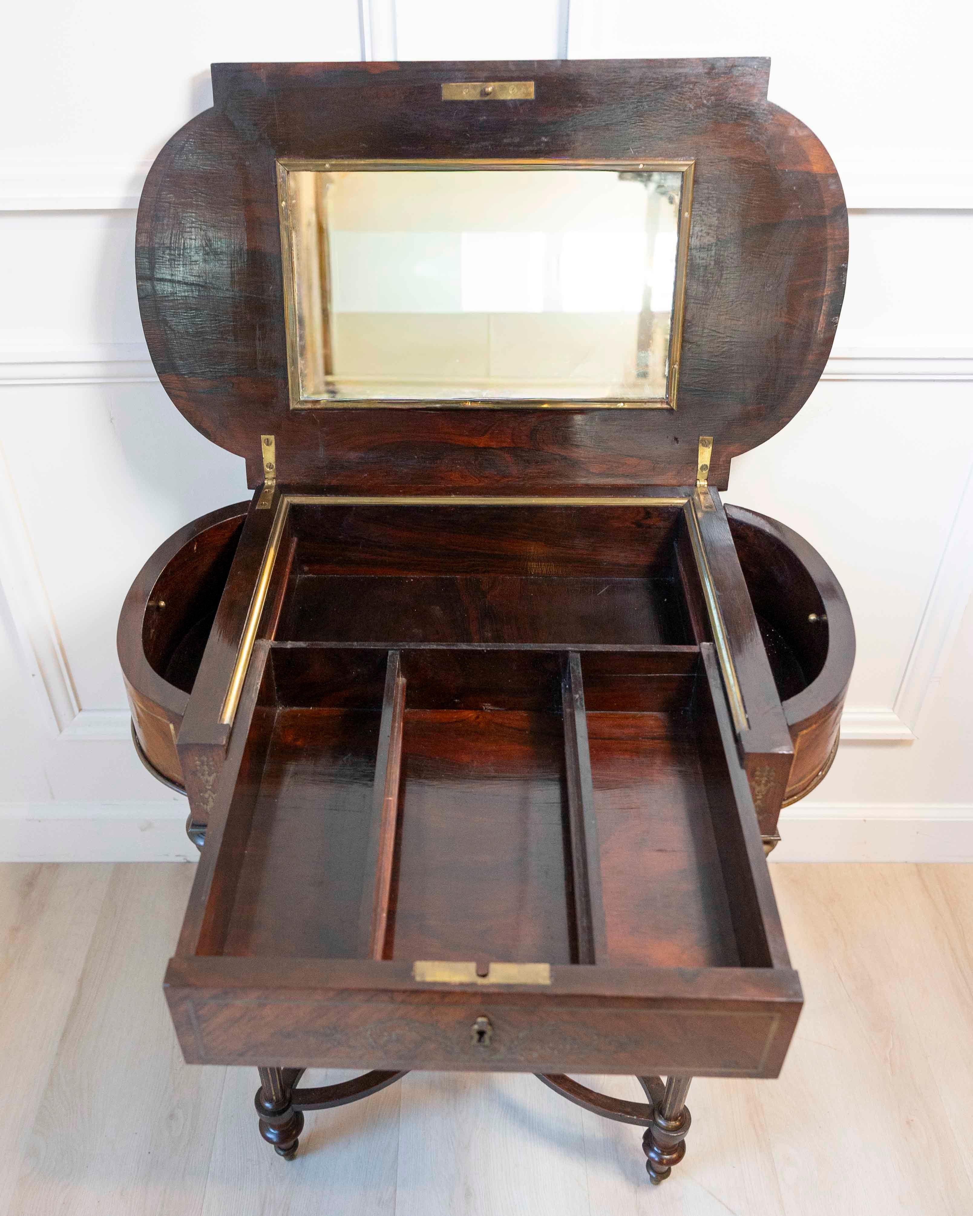 Table d'appoint en marqueterie Napoléon III, France, vers 1870 en vente 6