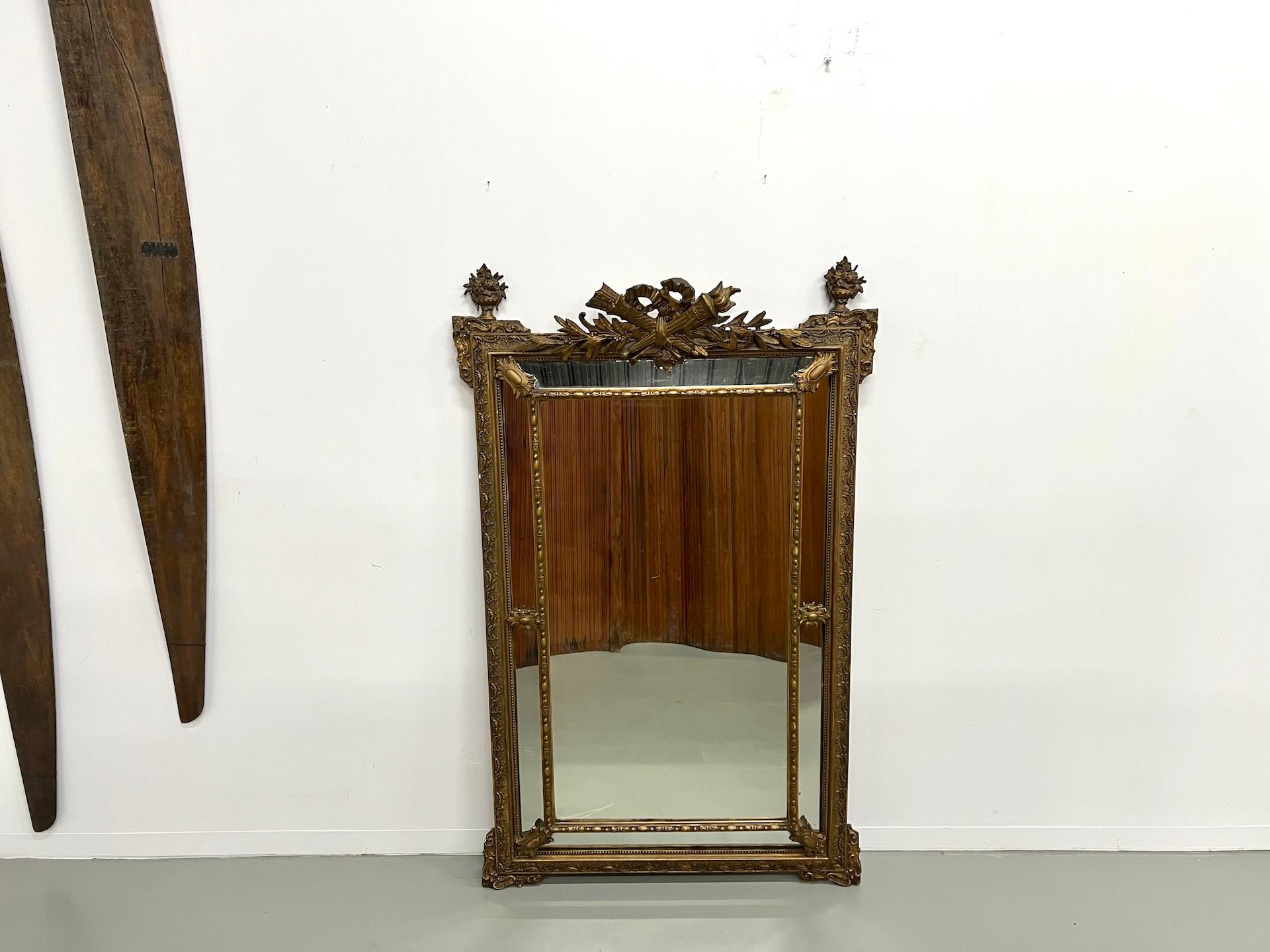 Louis XVI Napoleon III mercury mirror For Sale