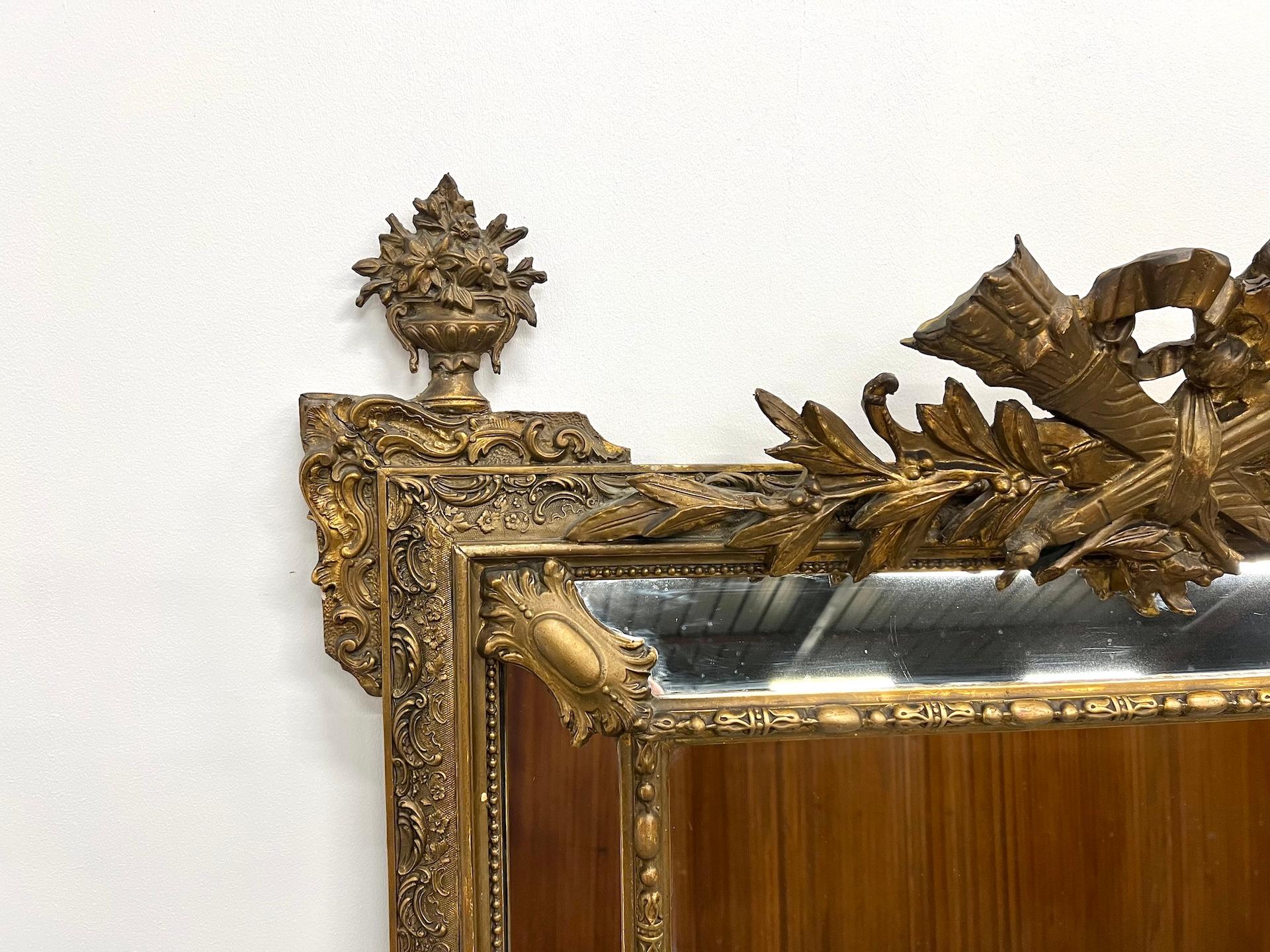French Napoleon III mercury mirror For Sale