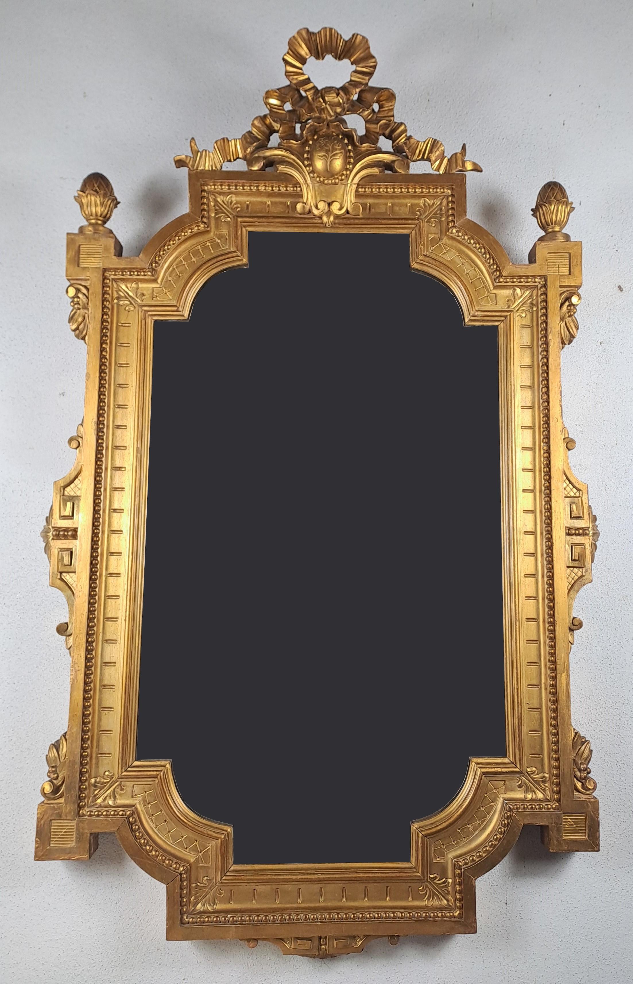 Napoleon III Mirror In Gilded Wood For Sale 4